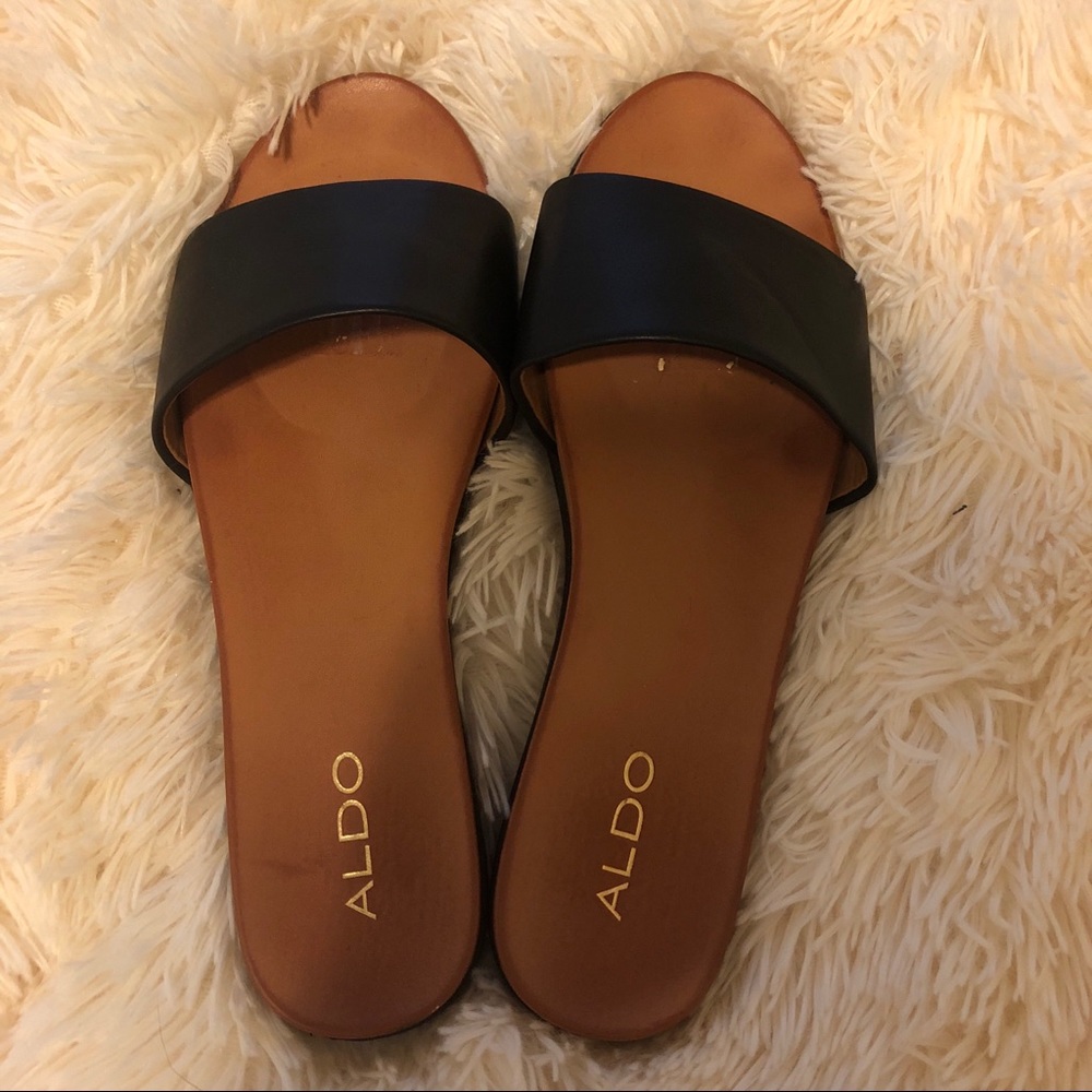 Aldo leather slide sandals